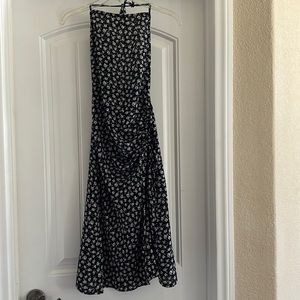 Black floral midi sundress